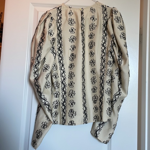 Layla Embroidered Silk-Blend Blouse - Picture 7 of 8